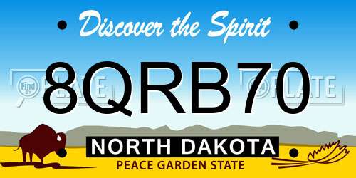 8QRB70 North Dakota License Plate