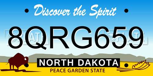 8QRG659 North Dakota License Plate