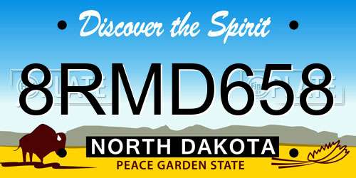 8RMD658 North Dakota License Plate