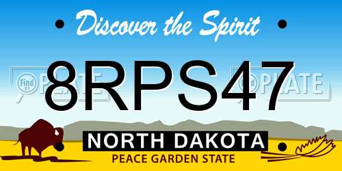 8RPS47 North Dakota License Plate