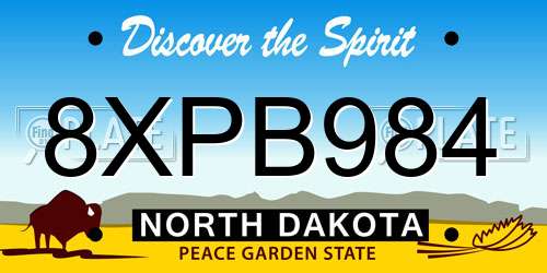 8XPB984 North Dakota License Plate