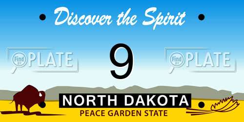 9 North Dakota License Plate
