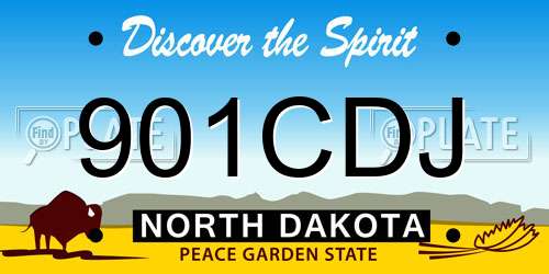 901CDJ North Dakota License Plate