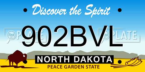 902BVL North Dakota License Plate