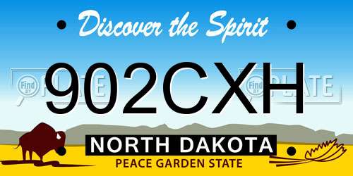 902CXH North Dakota License Plate