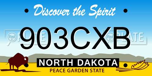 903CXB North Dakota License Plate