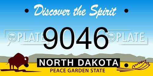 9046 North Dakota License Plate