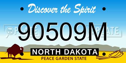 90509M North Dakota License Plate