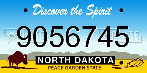 9056745 North Dakota License Plate