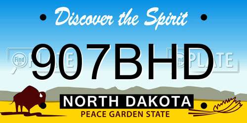 907BHD North Dakota License Plate