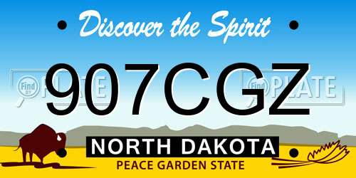 907CGZ North Dakota License Plate