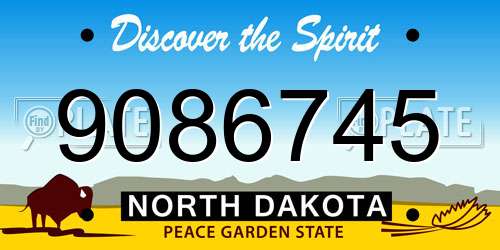 9086745 North Dakota License Plate
