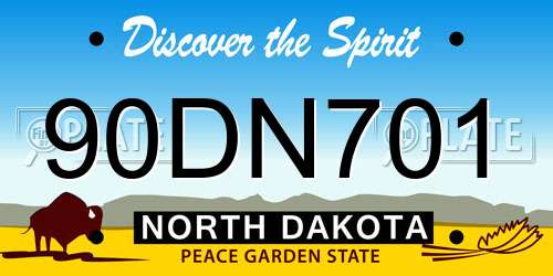 90DN701 North Dakota License Plate