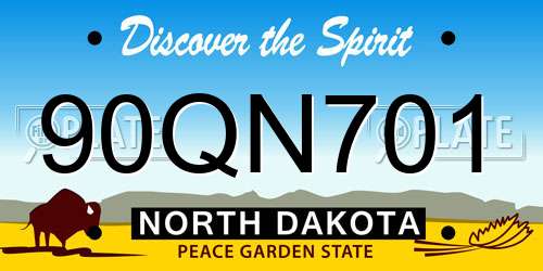 90QN701 North Dakota License Plate