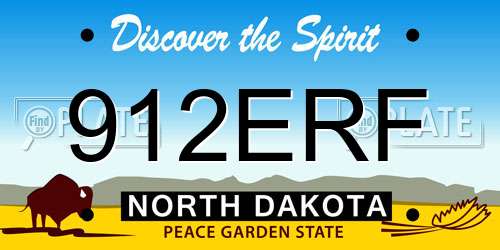 912ERF North Dakota License Plate