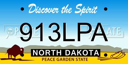 913LPA North Dakota License Plate