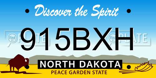 915BXH North Dakota License Plate