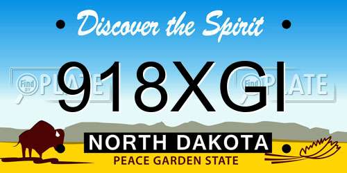 918XGI North Dakota License Plate