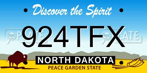 924TFX North Dakota License Plate
