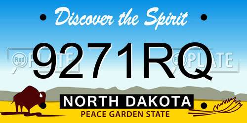 9271RQ North Dakota License Plate