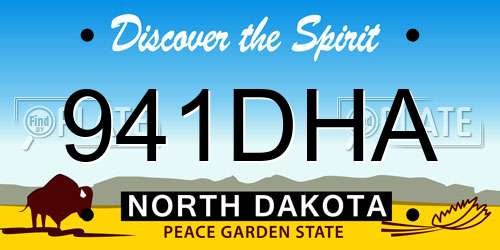941DHA North Dakota License Plate