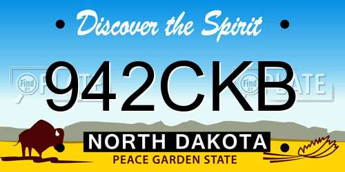 942CKB North Dakota License Plate