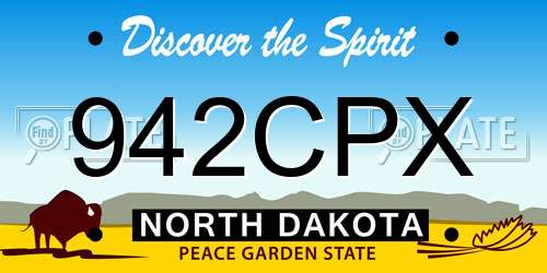 942CPX North Dakota License Plate