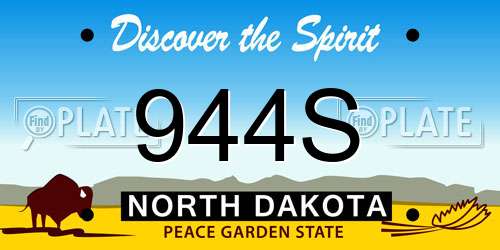 944S North Dakota License Plate