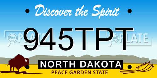 945TPT North Dakota License Plate