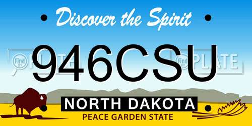 946CSU North Dakota License Plate