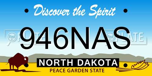946NAS North Dakota License Plate