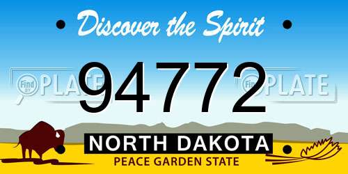 94772 North Dakota License Plate