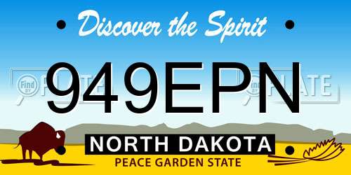 949EPN North Dakota License Plate