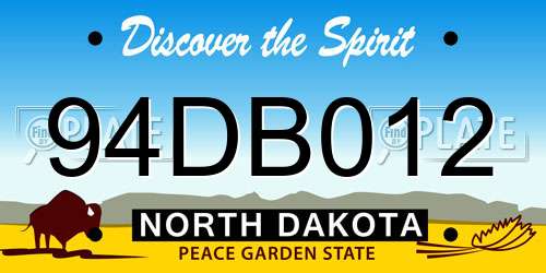 94DB012 North Dakota License Plate