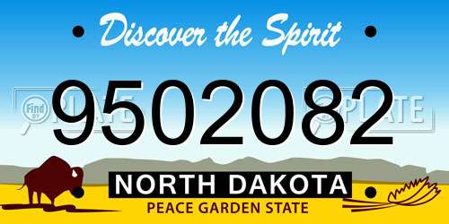 9502082 North Dakota License Plate