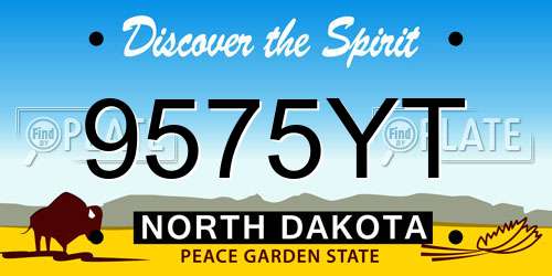 9575YT North Dakota License Plate