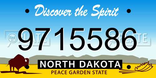 9715586 North Dakota License Plate