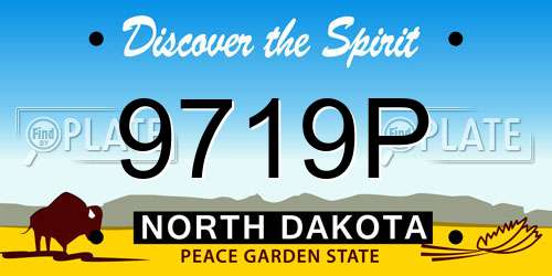 9719P North Dakota License Plate