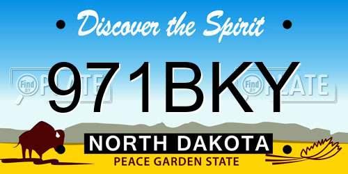 971BKY North Dakota License Plate