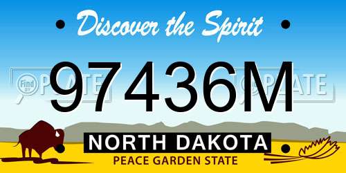 97436M North Dakota License Plate