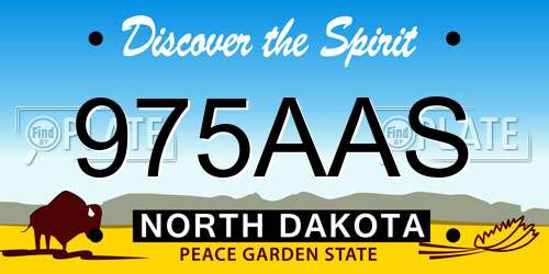 975AAS North Dakota License Plate