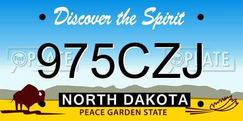 975CZJ North Dakota License Plate