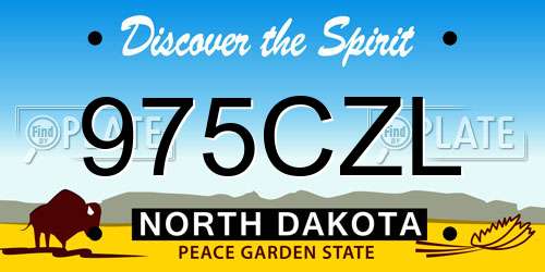 975CZL North Dakota License Plate