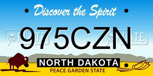 975CZN North Dakota License Plate
