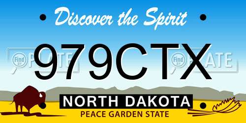 979CTX North Dakota License Plate