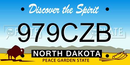 979CZB North Dakota License Plate