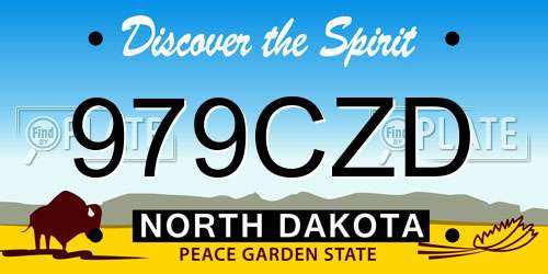 979CZD North Dakota License Plate