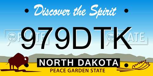 979DTK North Dakota License Plate