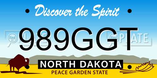 989GGT North Dakota License Plate