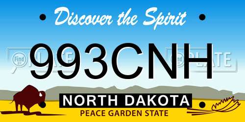 993CNH North Dakota License Plate